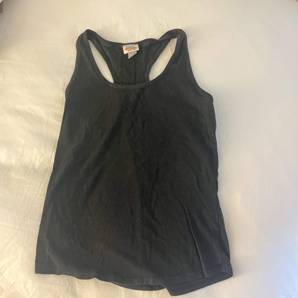 Black racer‎ back tank top